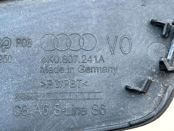 Audi A6 C8 S-Line Front Bumper Tow Hook Eye Cap Cover 2018 ON 4K0807241A Genuine 12 Audi A6 C8 S Line Front Bumper Tow Hook Eye Cap Cover 2018 ON 4K0807241A Genuine 178225093670 13