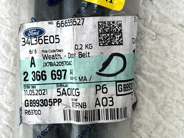 Ford Focus Mk4 Front Right Door Window Belt Weatherstrip JX7B A20570 AC Genuine 178321945190 13