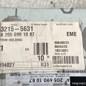 Mercedes C Class W205 Right Pillar B Trim Cover 2014 TO 2018 A2056901087 Genuine - Image 11