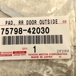 Toyota RAV4 Rear Right Side Door Outside Molding Pad 75798-42030 Genuine - Image 8