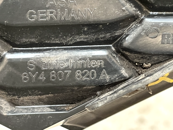 Audi A3 S Line Rear Bumper Right Side Grille 2020 ON 8Y4807820A Genuine 178319425691 9