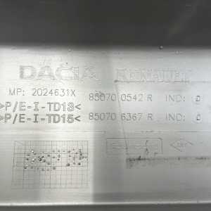 Dacia Duster Rear Bumper Lower Section 2018 TO 2021 850700542R Genuine - Image 16