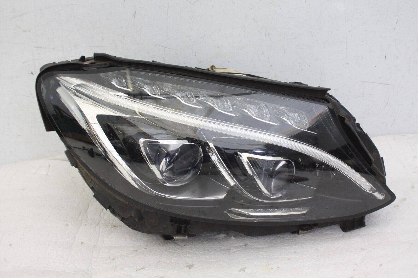Mercedes C Class W205 Right Side LED Headlight A2059060705 Genuine DAMAGED 176428126121