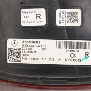 Mercedes C Class W206 Right Side Tail Light 2022 ON A2069062901 Genuine - Image 9