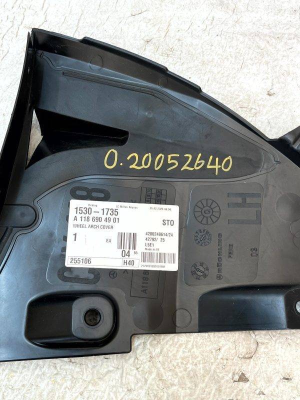 Mercedes CLA C118 Front Left Lower Wheel Arch Trim 2019-2024 A1186904901 Genuine 6 Mercedes CLA C118 Front Left Lower Wheel Arch Trim 2019 2024 A1186904901 Genuine 178237065041 7