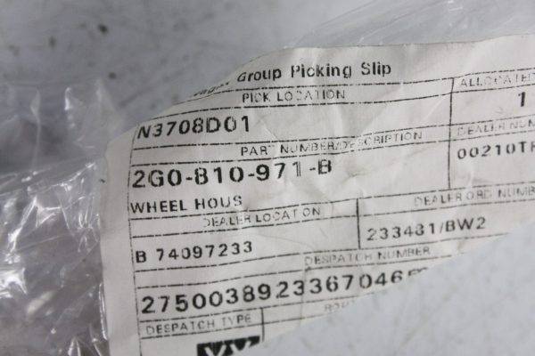Volkswagen Polo Rear Left Inner Wheel Arch Splash Guard 18 22 2G0810971B Genuine 178545125511 9