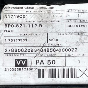 Audi A3 Front Right Wing Trim Guide 2008 TO 2012 8P0821112B Genuine - Image 15