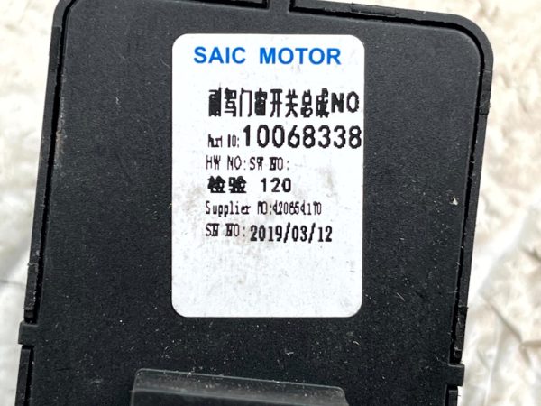 MG ZS Front Left Side Door Window Control Switch 2017 TO 2020 10068338 Genuine 178231518212 10