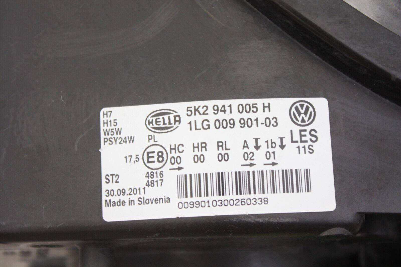 VW-Golf-Left-Side-Headlight-5K2941005H-Genuine-DAMAGED-176341394362-9
