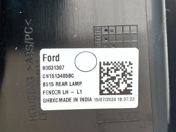 Ford Ecosport Rear Bumper Left Side Taillight 2024 CN1513405BC Genuine 178502406853 14