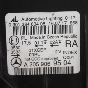 Mercedes C Class W205 AMG Right LED Headlight 2014 TO 2018 A2059069504 *DAMAGED* - Image 8