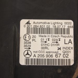 Mercedes C Class W205 Left Side Headlight 14 TO 18 A2059066702 Genuine *DAMAGED* - Image 11