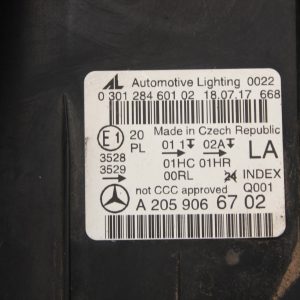 Mercedes C Class W205 Left Side Headlight 14 TO 18 A2059066702 Genuine *DAMAGED* - Image 13