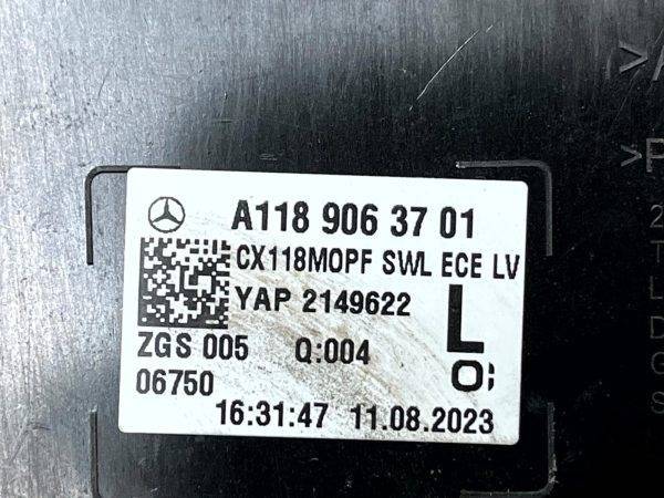 Mercedes CLA C118 Rear Left Side Tail Light 2019 TO 2024 A1189063701 Genuine 15 Mercedes CLA C118 Rear Left Side Tail Light 2019 TO 2024 A1189063701 Genuine 178464445243 16