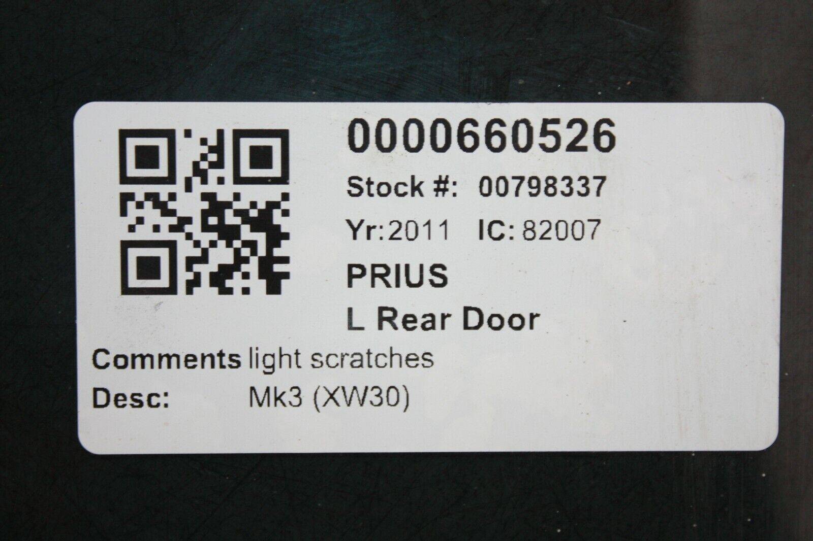 Toyota-Prius-MK3-Rear-Left-Door-Glass-Window-43R-00122-Genuine-175864963583-4
