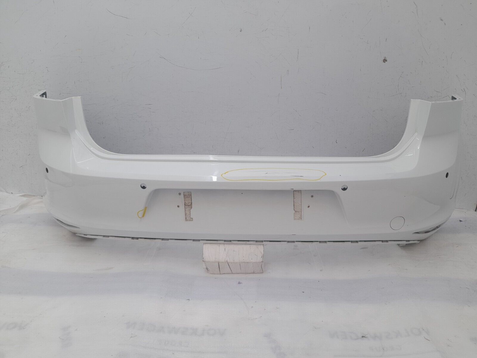 VW Golf Rear Bumper 2013 TO 2017 5G6807421 Genuine *DAMAGED*