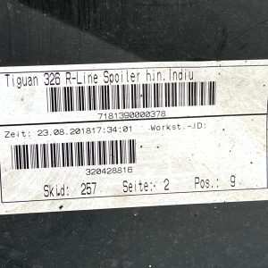 Volkswagen Tiguan R-Line Rear Bumper Middle Section 2016-2019 5NA807521C Genuine - Image 19