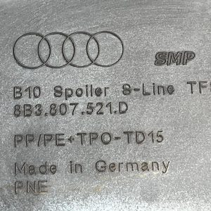 Audi A5 B10 S-Line Rear Bumper Lower Spoiler 2024 Onward 8B3807521D Genuine - Image 16