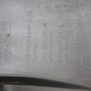 Audi Q5 S Line Rear Bumper Diffuser 2020 ON 80A807521K Genuine *DAMAGED* - Image 16