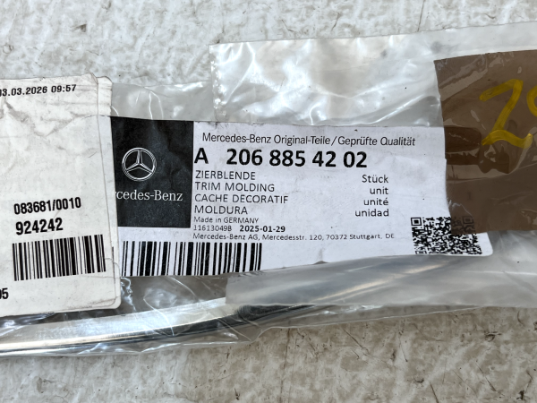 Mercedes C Class W206 Front Bumper Right Trim Moulding 22 ON A2068854202 Genuine 178315690424 13