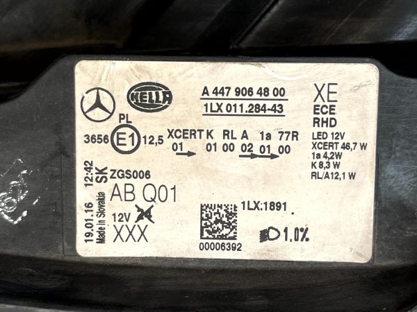 Mercedes V Class W447 Front Left LED Headlight Lamp 15 20 A4479064800 Genuine 178536295744 16