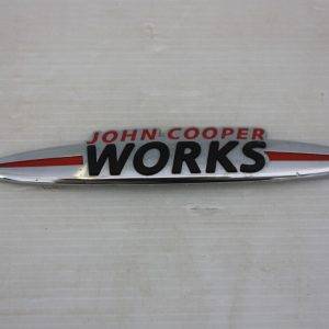 Mini Cooper F55 F56 LCI2 JCW Front Bumper Grill Badge 5A346F8 Genuine 175553581944