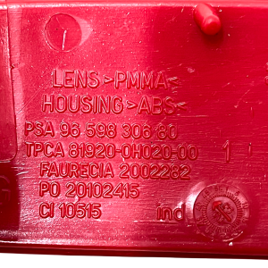 Peugeot 107 206 Expert Rear Left Bumper Reflector Lamp 9659830680 Genuine - Image 10