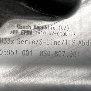 Audi TT S-Line Front Radiator Upper Slam Cover Panel 2014-2023 8S0807081 Genuine - Image 15