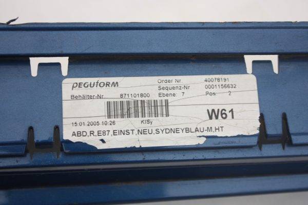 BMW 1 Series E87 Right Side Skirt 2004 TO 2007 51717147402 Genuine 8 BMW 1 Series E87 Right Side Skirt 2004 TO 2007 51717147402 Genuine 178560614185 9