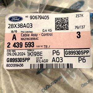 Ford Transit Custom Front Bonnet Release Cable 2439593 Genuine - Image 12