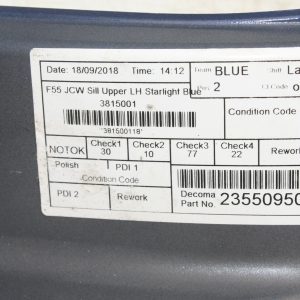 MINI F55 JCW Left Side Skirt 2014 TO 2018 7381031 Genuine - Image 9