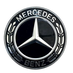 Mercedes A Class Front Hood Bonnet Wreath Flat Emblem Badge A0008171801 Genuine - Image 1