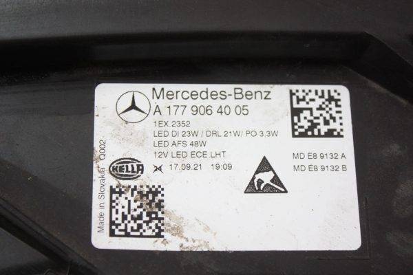 Mercedes A Class W177 Front Right LED Headlight 2018 TO 2023 A1779064005 Genuine 178239239315 5