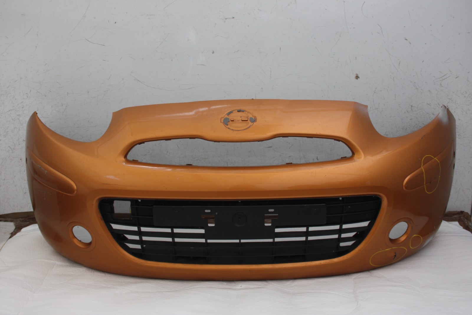 Nissan Micra K13 Front Bumper 2011 TO 2013 62022-1HA0H Genuine *DAMAGED*