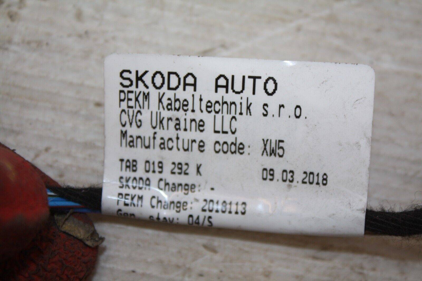 Skoda-Octavia-Rear-Bumper-Wiring-Loom-With-Sensors-2018-5E0971104M-Genuine-176180268865-13
