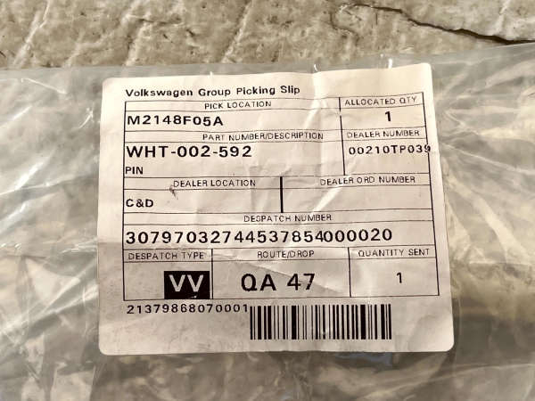 Audi A4 B8 Rear Bumper Cover Support Guide Pin 2008 TO 2015 WHT 002 592 Genuine 178316171736 6