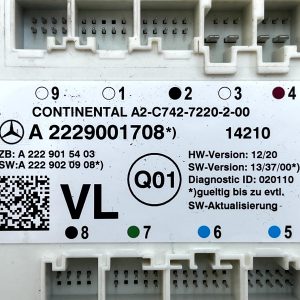 Mercedes C-Class W205 Front Left Door Control Module 14-18 A2229001708 Genuine - Image 10
