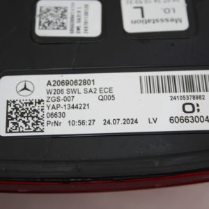 Mercedes C Class W206 Left Side Tail Light 2021 ON A2069062801 *LENS DAMAGED* - Image 5