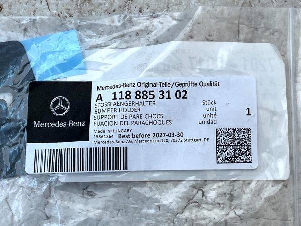 Mercedes CLA C118 Rear Bumper Holder Bracket 2019 TO 2024 A1188853102 Genuine 178516569996 10