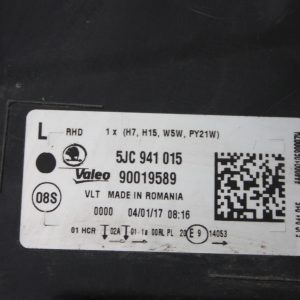 Skoda Rapid Left Side Headlight 2014 TO 2017 5JC941015 Genuine - Image 9