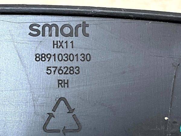 Smart 1 HX11 Rear Right Side Wheel Arch Trim 2022 ON 8891030130 Genuine 178560614206 12