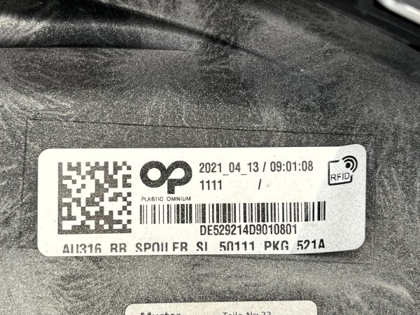 Audi Q4 E Tron S Line Rear Bumper Lower Section 2021 ON 89A807527C Genuine 178445749227 15