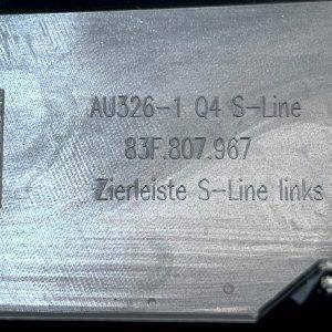 Audi  Q4 S-Line Rear Left Bumper Moulding Trim 2021 Onward 83F807967 Genuine - Image 14