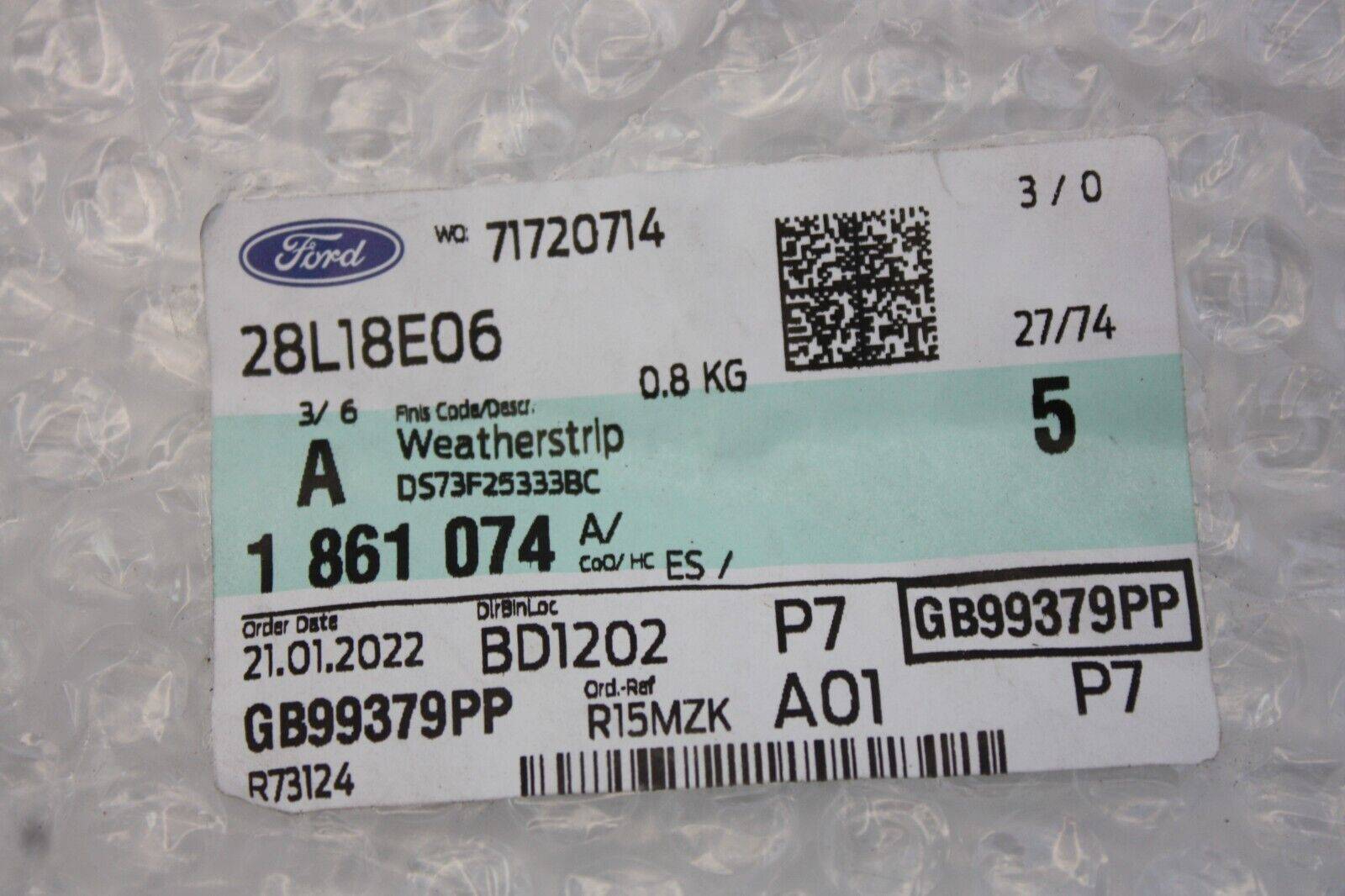Ford-Mondeo-Rear-Left-Door-Weatherstrip-DS73-F25333-BC-Genuine-175621045067-13