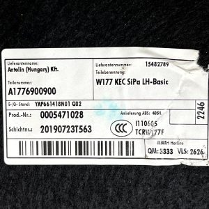 Mercedes A-Class W177 Rear Left Trunk Trim Panel 2018- 2023 A1776900900 Genuine - Image 15