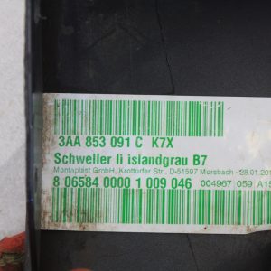 VW Passat B7 Left Side Skirt 2011 TO 2014 3AA853855 Genuine - Image 19
