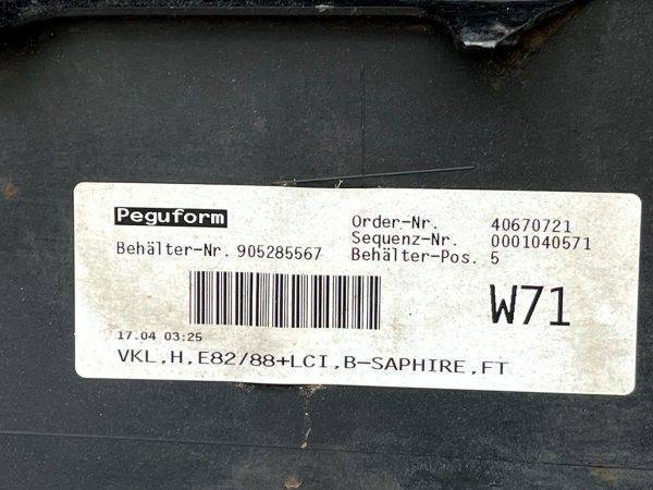BMW 1 Series E82 E88 Rear Bumper 2007 TO 2011 51127166793 Genuine 178507815488 17