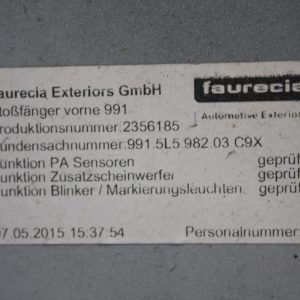 Porsche 991 Carrera S Aero Front Bumper 2012-2015 9915L598203 Genuine *DAMAGED* - Image 20