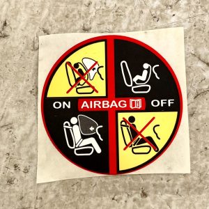 Renault Megane SRS Adhesive Label Sticker 7701209047 Genuine - Image 4