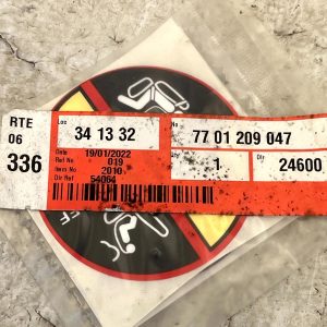 Renault Megane SRS Adhesive Label Sticker 7701209047 Genuine - Image 7